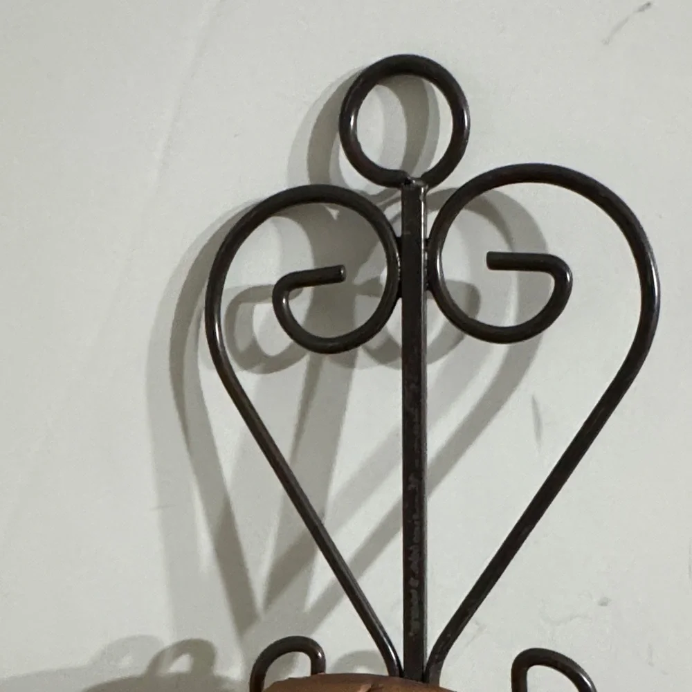 Brown Ceramic Cross over Blake Metal cross. Wall Cross Decor